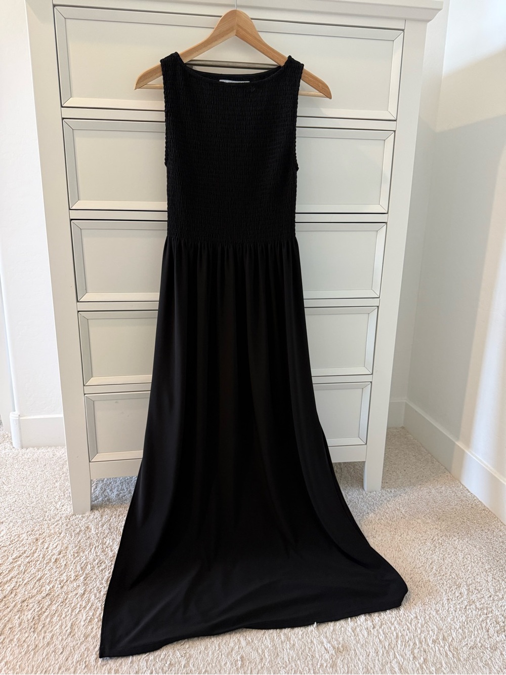 Hill House the cosima nap dress black jersey size S
